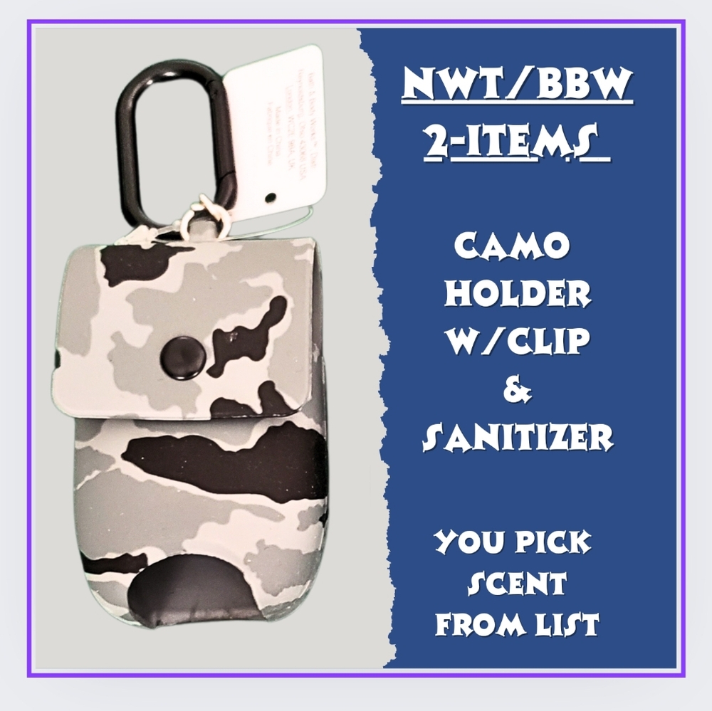 🔥2-ITEMS CAMO HOLDER & SANITIZER ‼️YOU PICK SCENT‼️